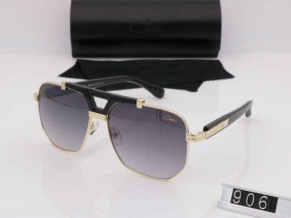 906 Vintage Sunglasses Men Women Brand Cat Eye Sun Glasses Bands BAIN Mirror Gafas de sol Lenses with box cases