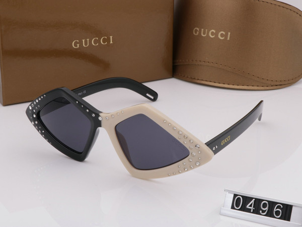 0496 Popular Sunglasses Luxury Women Brand Designer 0496S Square Summer Style Full Frame Top Quality UV Protection Mixed Color Come With Box