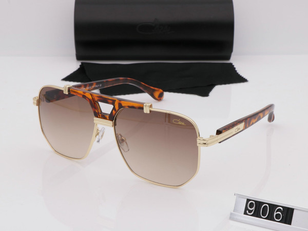 Hot New Fashion high quality sunglasses for men and women trendy wild metal 906 Oversized Square Sunglass with box