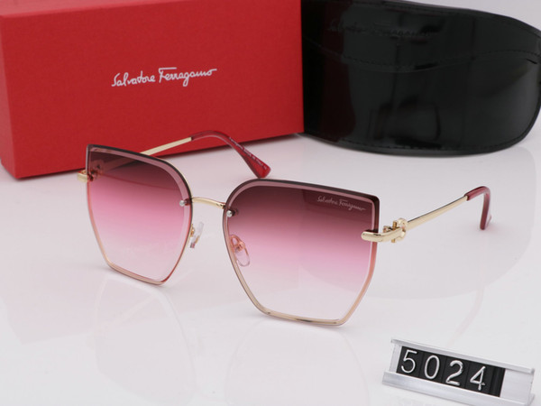 new fashion classic sunglasses attitude sunglasses square metal frame vintage style outdoor design classical model 5024 with box case