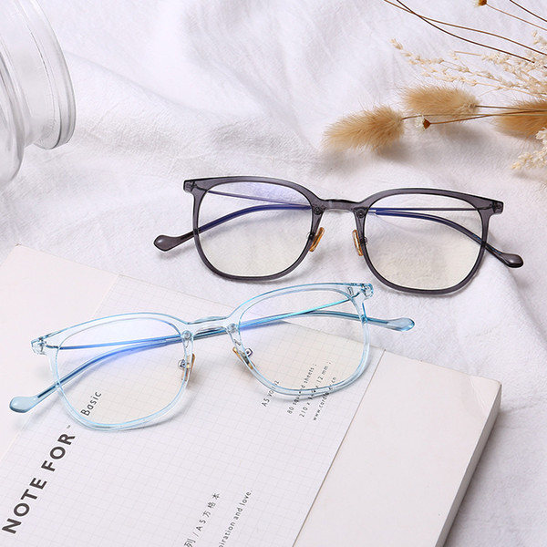 2018 new TR90 flat mirror, simple and versatile spectacles, art and glasses, men and women retro optical frames 80112