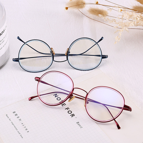 Factory direct supply glasses wholesale boutique transparent glasses frame round large frame student myopia frame 80110