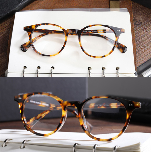 Retro Vintage Oval Round Eye Glasses Frames oliver peoples Delray Women Men Eyeglasses Spectacle Eyewear Frames For Myopia Prescription Lens