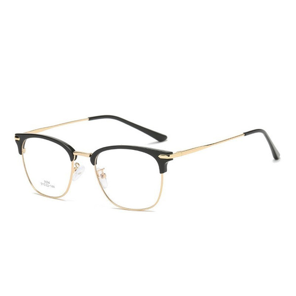 Yok's Vintage Square Clear Eyeglasses Frame Women Men Ultralight Alloy Half Frame Glasses Myopia Prescription Spectacle Frames UN1095