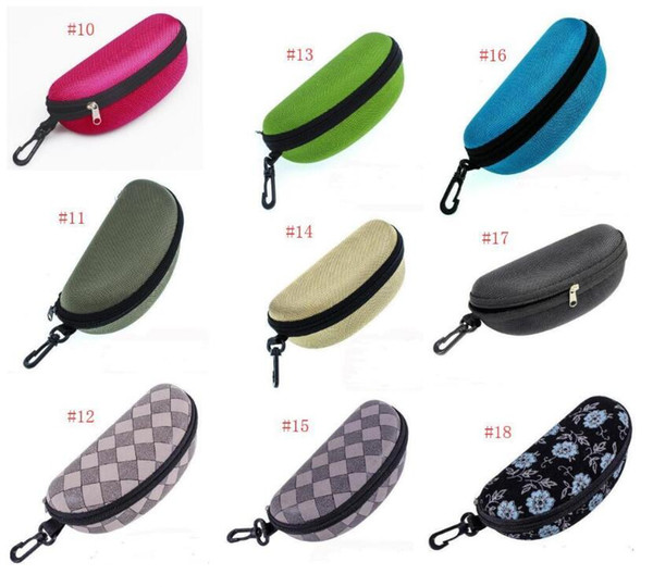 Sunglasses Case Eyeglasses Box Glasses Bag Eyeglasses Carry Box Sunglass Portable Zipper Hook Hard Holder Sunglasses MOQ 500 pcs