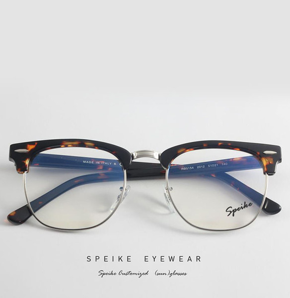 SPEIKE Customized prescription Eyewear New Fashion square Eyeglasses R 5154 Frames For Men and Women can be myopia glasses reading glasses