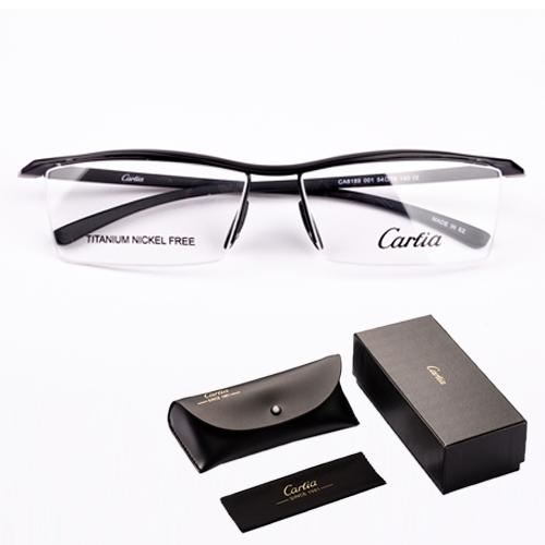 2018 Men Semi-rimless Eyewear Business Optical Glasses for man Frame Carfia Prescription Eyeglasses 8189 with box