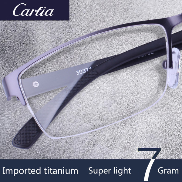 Carfia brand designer optical frames 30397 /30371 half-rimless glasses oculos de grau feminino prescription titanium eyeglasses for men read