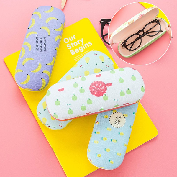 Practical Fresh Fruit Pattern Sunglasses Boxes For Student Compression Resistant Storage Organizer Safety Myopic Glasses Box New 3 5bx BB