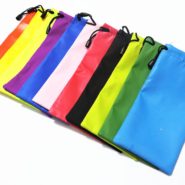 500pcs High Quality Candy Color Plastic Sunglasses Pouch Soft Eyeglasses Bag Glasses Phone bags Drawstring Sunglasses Cases 2941