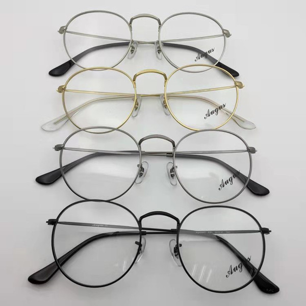 3447N New Designer Woman Glasses Optical Frames Metal Round Glasses Frame Clear lens Eyeware Black Silver Gold Eye Glass