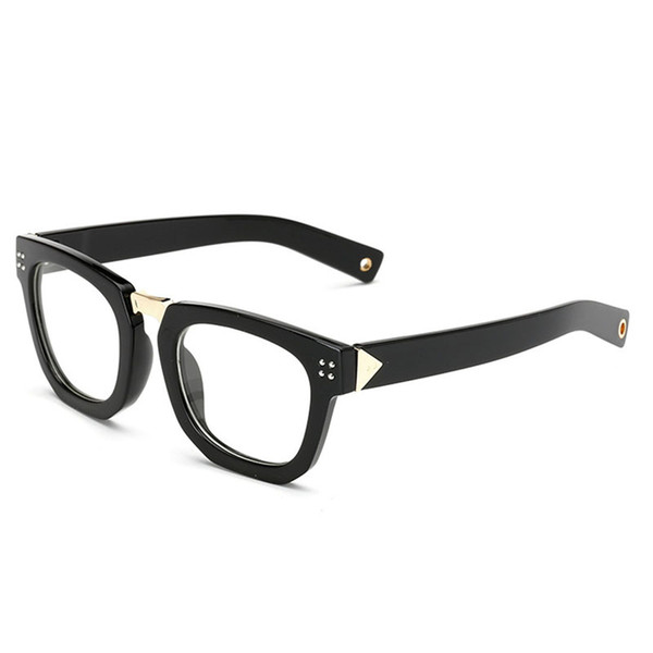 D.King Vintage Horn Rimmed Wide Arms Clear Lens Square Glasses Frame Eyeglasses Anti Glare Quality Eyewear Women Men