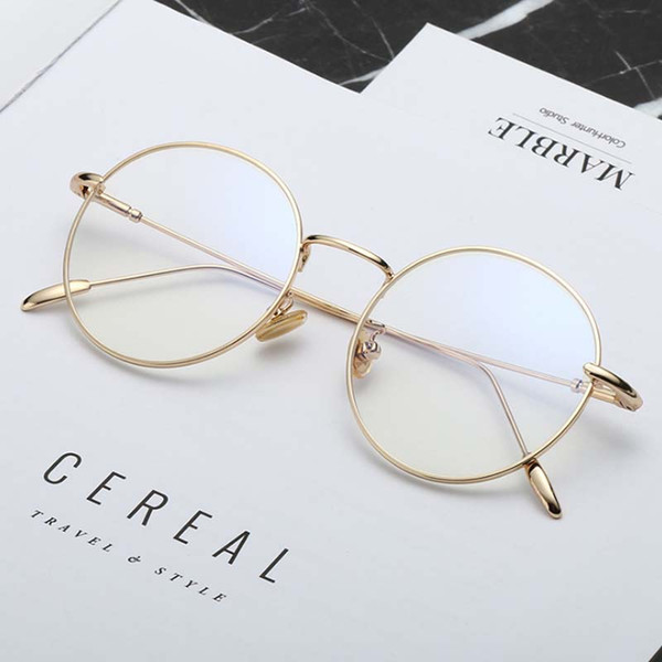 ZICK BRAND Fashion Unisex Metal Frame Eyeglasses Retro Round Circle Original Clear Lens Men Women Eye Glasses