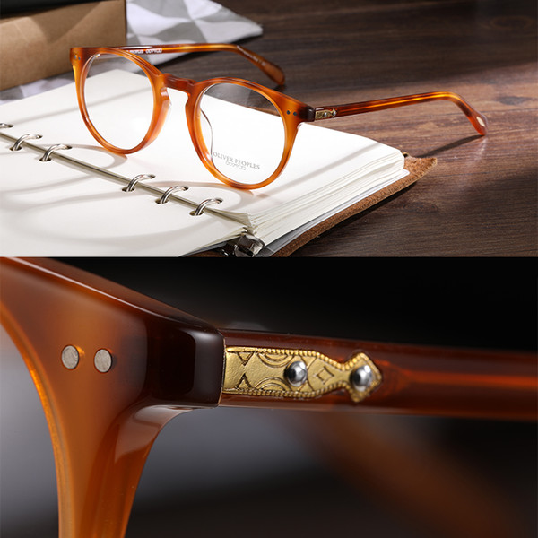 Round style optical glasses oliver peoples OV5256 Myopia reading Glasses Frame Men Women sir o'malley Retro Eyeglasses frame