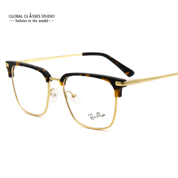 Classic Design Men Metal Optical Eyeglass Frames with Acetate G77