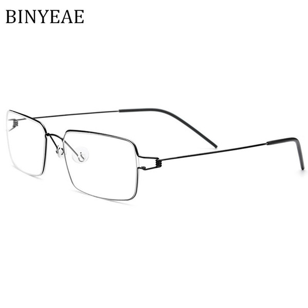 BINYEAE Titanium Glasses Frame Men Prescription Eyeglasses Korean Denmark Women Brand Designer Myopia Optical Frames Screwless