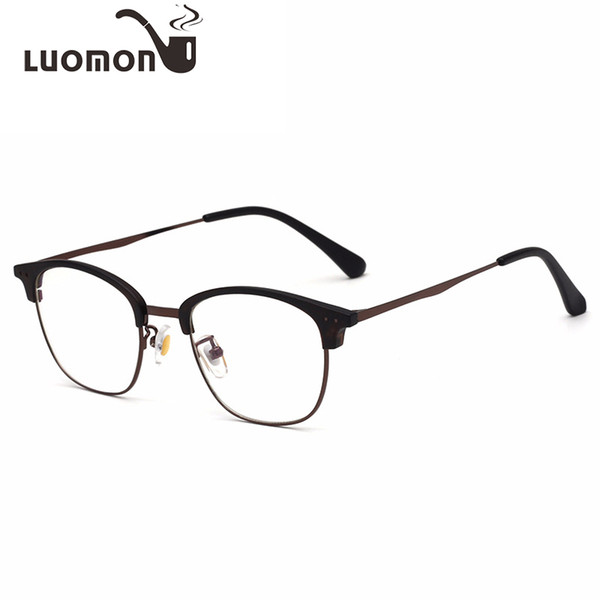 LUOMON Blue Light Goggles Reading Glasses Semi-Rimless Protection Eyewear Computer Clear Lens Eyeglasses For Women