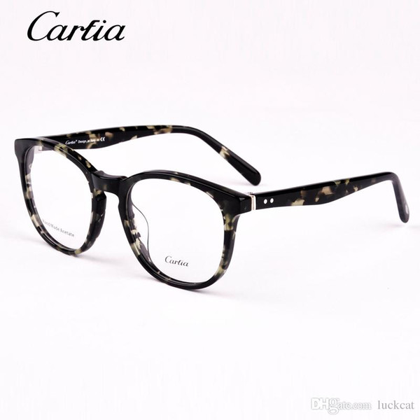 Vintage Glasses Women Glasses Frame Round Eyeglasses Frame Optical Frame Glasses Carfia 5108 53mm Oculos Femininos Gafas