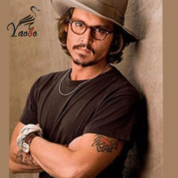 Yaobo Vintage Johnny Depp Optical Glasses Frame Retro Brand Oliver Peoples Eyeglasses Men Women Eyewear Frames oculos de grau