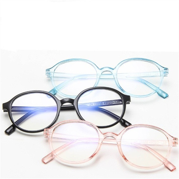 Round Glasses Frame Jelly Colour Eyeglasses Transparent Plain Glasses Men And Women Retro Multi Color 3 5gd F1