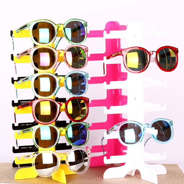 Portable 6 pairs Acrylic Sunglasses Showing Rack Holder Frame 6 Layer Clear Glasses Display Stand