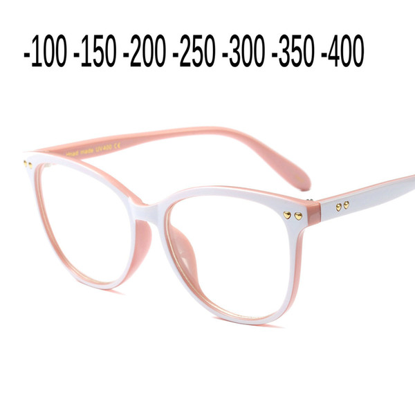 Top Designer Hot Selling Cat Glasses Retro Fashion white Women Finished myopia glasses Clear Lens Vintage Eyewear Goggles NX