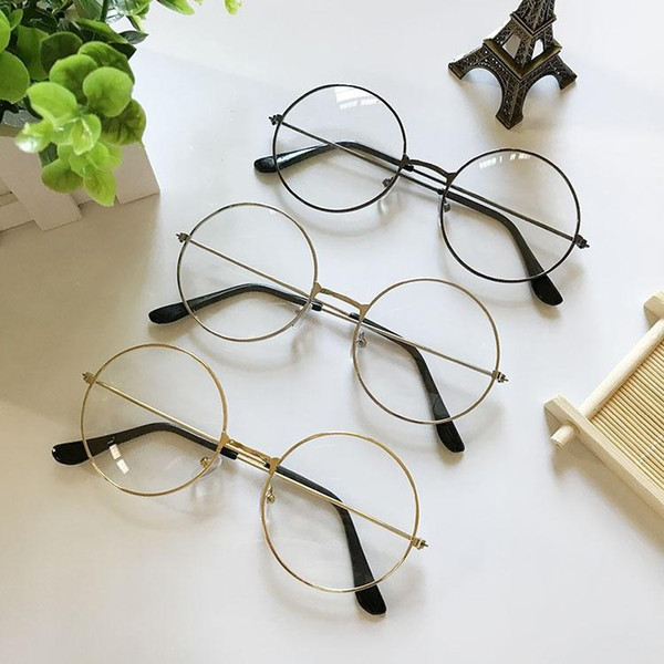 Unisex Metal Retro Round Frame Eyeglasses