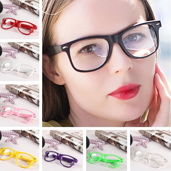 19 different styles of hot sale flat frame unisex retro pop punk style multicolor glasses frame T6C020