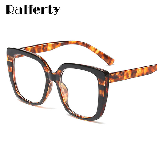 Ralferty 2019 Retro Leopard Eyeglasses Frame Women Eye Glasses Spring Temple Eyewear Frames For Optic Myopia Spectacles F95165