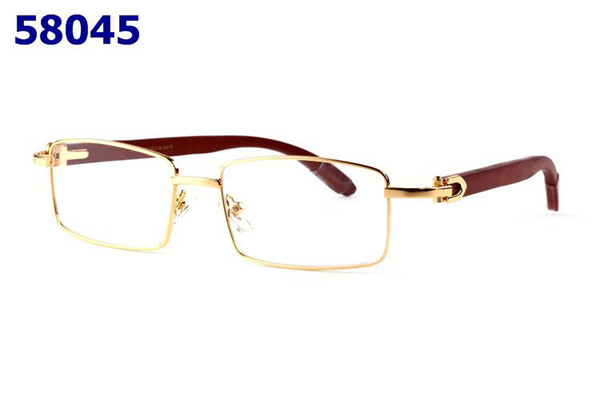 Fashion Brand Designer Men Women Full-Rim Wooden Glasses Frame spectacle frames Wooden Buffalo Carving glasses frame with box