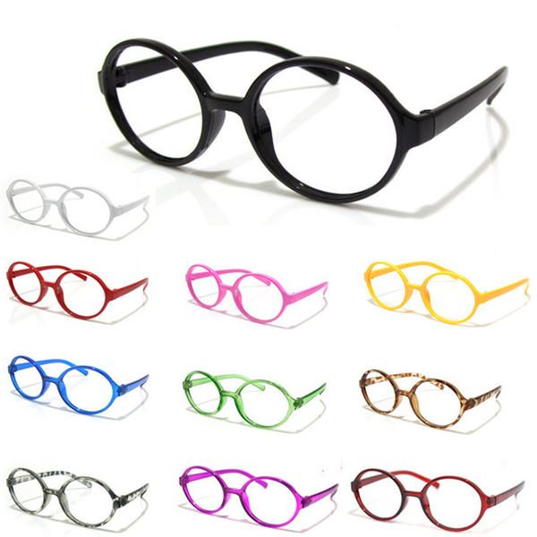 Fashion Cute Lovely Children Kids Boys Girls Eyewear Candy Colors Round Spectacle Frame Glasses Free Shipping