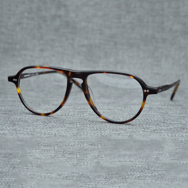 Vazrobe Acetate Glasses Men Women Aviation Vintage Eyeglasses Frames Man Female Brand Janpanese Prescription Spectacles Tortoise