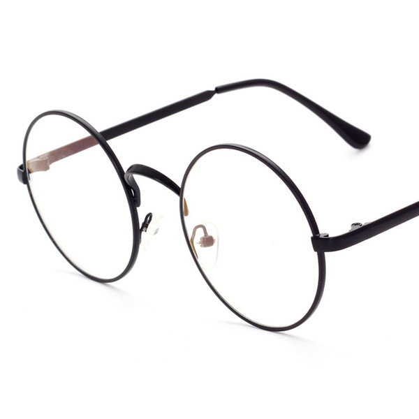 round nerd glasses clear lens unisex gold round metal frame glasses frame optical men women black 330019