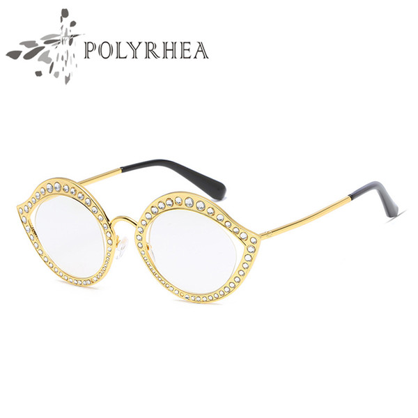 Optical glasses Big Lens Metal Frame PC Optical Glasses Classic Brand Designer Women Sun Glasses With Original Box