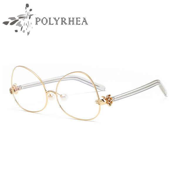 Optical Glasses Frame Fashion Brand Designer Women Optical Eyeglasses Transparent Lens Oversized Eyeglasses Frames Glasses And Box