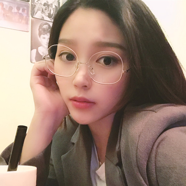 Lower half frame glasses female Second yuan glasses frame anime girl glasses frame personality big box cute