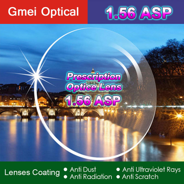 High Quality Radiation Protection Index 1.56 Clear Optical Single Vision Lens HMC, EMI Aspheric Anti-UV Prescription Lenses 2 Pcs Wholesale