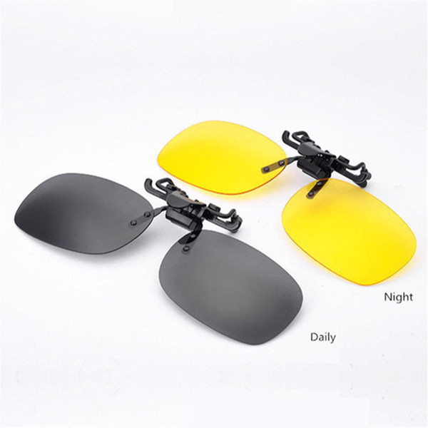 Men Women Retro Flip Up Polarized Sunglasses Clip On Myopia Glasses Kids Day Night Vision Goggles Sun Glasses UV400 Three sizes