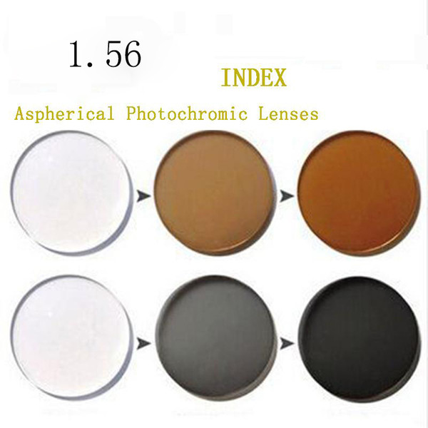 High quality 1.56 index grey/brown photochromic prescription colored Lenses eyes Myopia/Hyperopia/Presbyopia Eyeglasses Lens