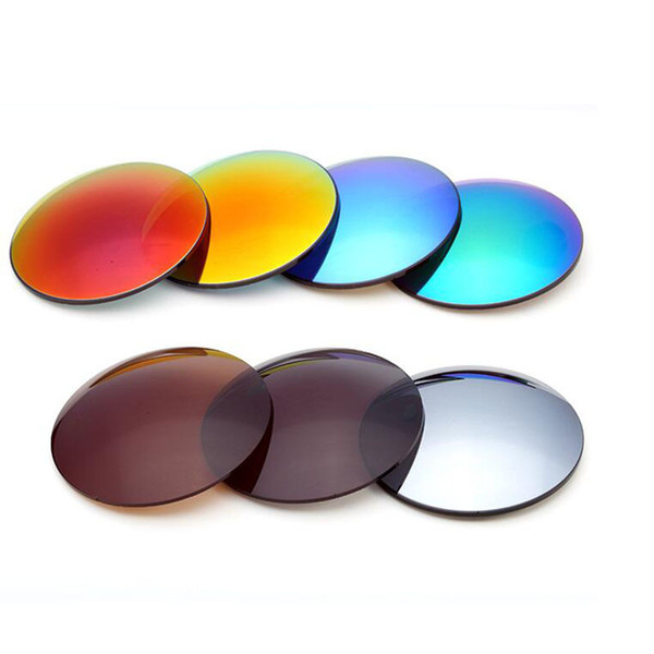 1.61 single vision mirror colorful eyeglasses lenses Sph -9.00~0 Cyl optical sun glasses lens high quality Lens Diameter 75mm