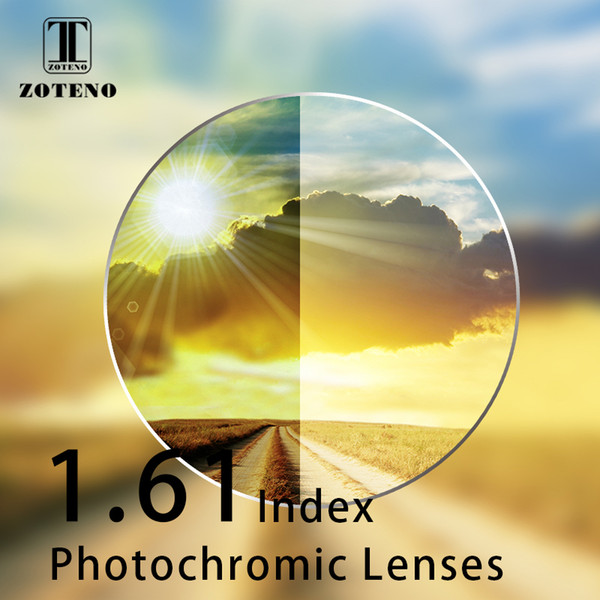 1.61 Index Photochromic Lenses Monofocal Aspheric Resin Transition Grey Brown Lenses Myopia Hyperopia Optical Sunglasses Lenses