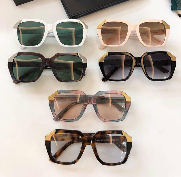 square sunglasses fashion sun glasses summer style luxury eyeglasses beauty handsome woman designer with case and box