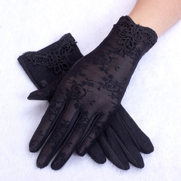 New Winter Gloves Women UV-Proof Driving Gloves Lace Hiver Femme Hiver Handschoenen Mittens 2018 Hot