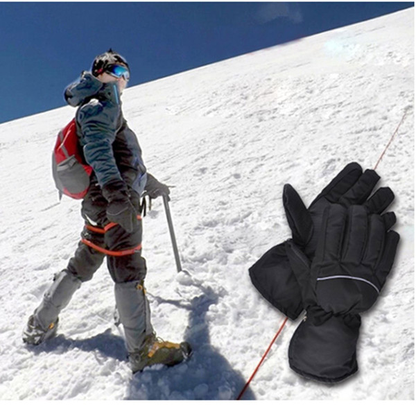 Fashion Design Winter Electric Heated Mens Gloves Warming Portable Battery Soft Outdoor Sports high quality Warm Accessories @30