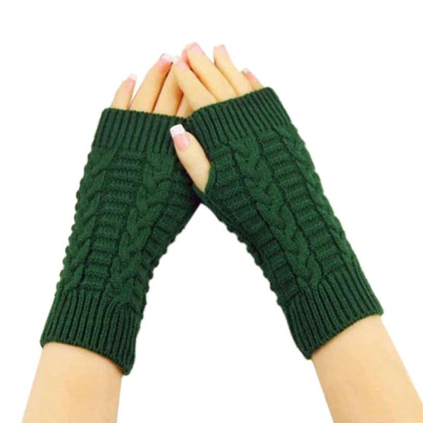 Fashion Knitted Arm Fingerless Gloves Winter Womens Mittens Unisex Warm Gloves For Women & Men #LRE0