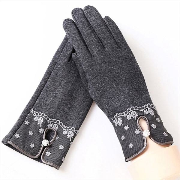 Knitted Gloves Touch Screen Women Thicken Winter Warm Gloves Female Full Finger Soft Stretch Knit Mittens Guantes