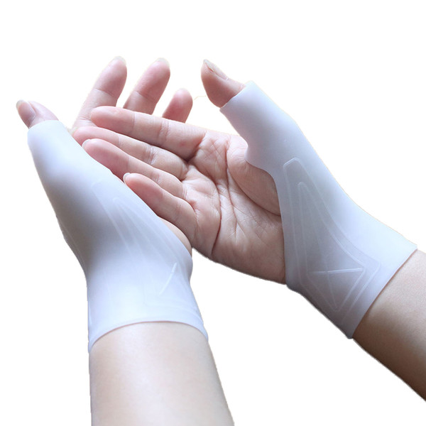 1pcs Silicone Gel Therapy Wrist Thumb Support Gloves Arthritis Pressure Corrector Gloves H9