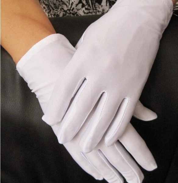 Fashion men's summer thin elastic Large white gloves male black color Etiquette gloves driving wholesale tb006