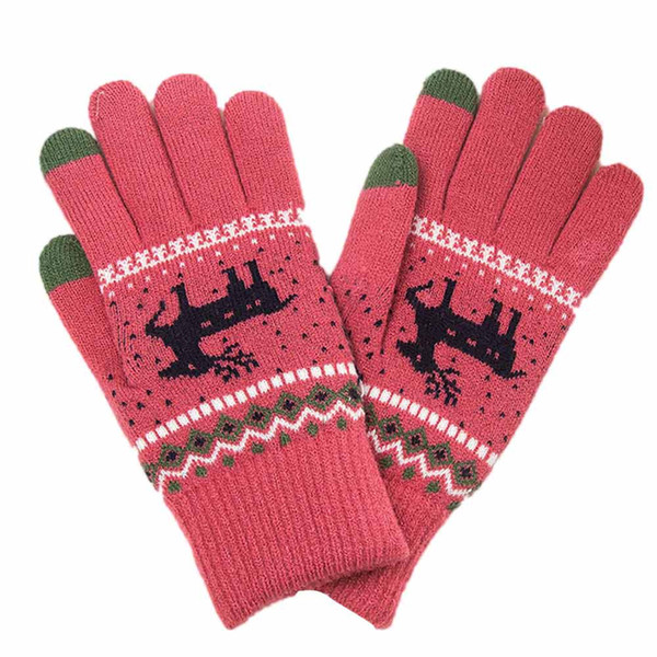 MUQGEW NEW Arrival Women Girl Christmas Elk Wrist Fingerless Hand Winter Gloves Warmer winter gloves women guantes mujer