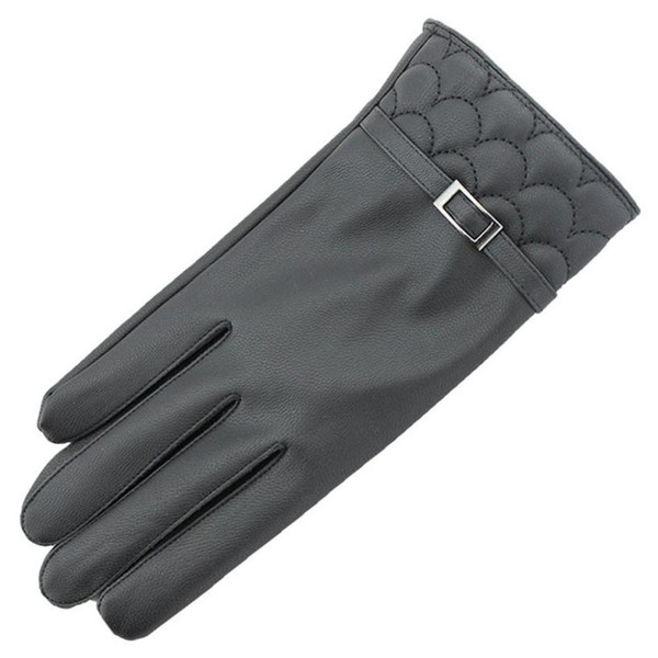 guantes de mujeres 2015 Cloud Touch Screen Winter 30ft PU Leather Driving Female gloves